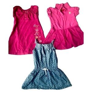 Girls Lot of 7 Play Dresses Cotton Stretch Mixed Y2k Old Navy JCrew -Size 3T